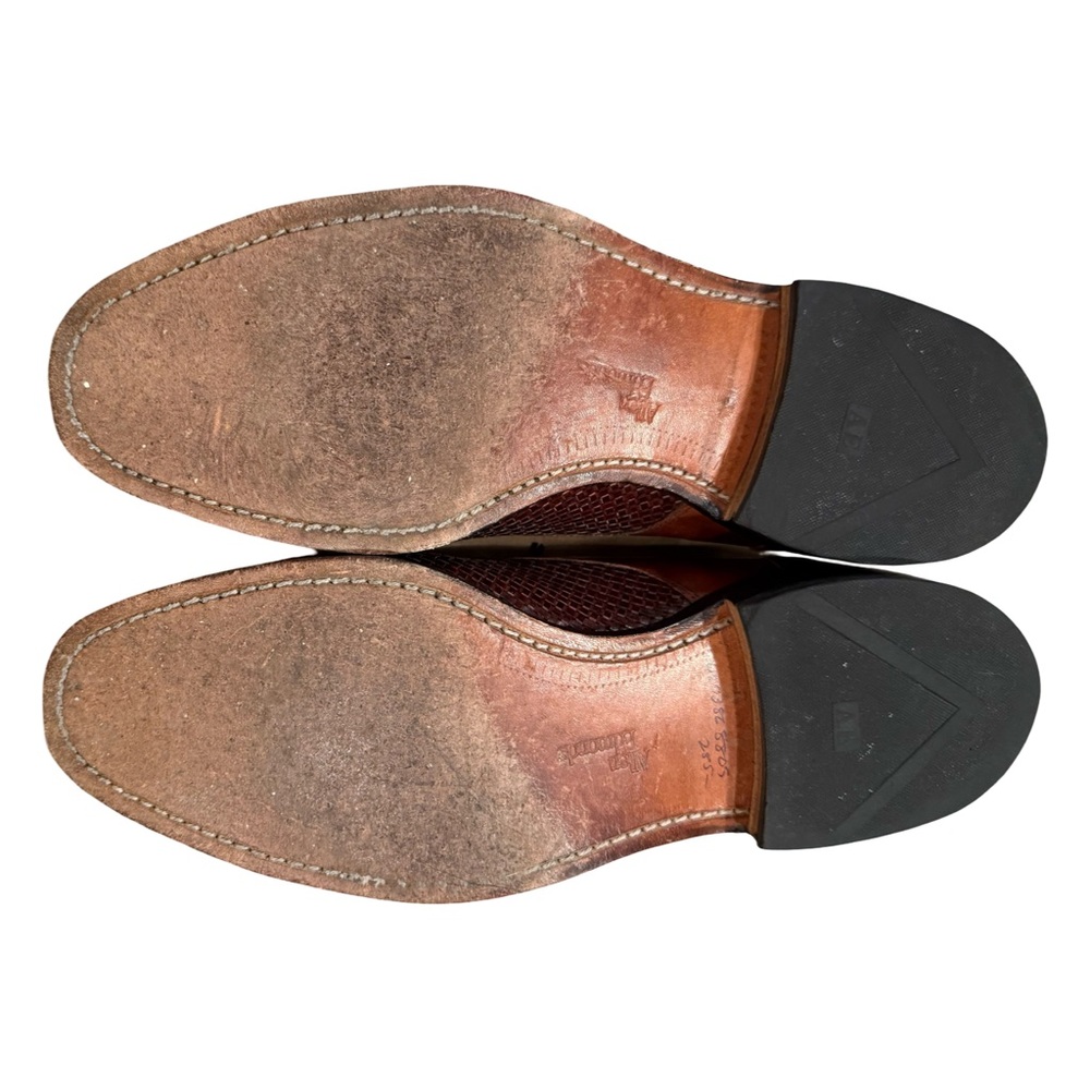 Allen Edmonds Lauderdale Oxford Lace Up Dress Leather Cap Toe Shoe Brown - Picture 7 of 11